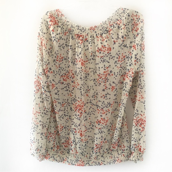 Esprit Peasant Boho Sheer Tie Neck Blouse/Top Sz M - Picture 5 of 10